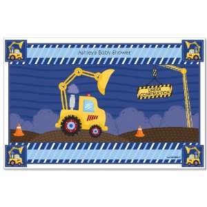  Construction Truck   Personalized Baby Shower Placemats 