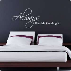   Kiss Me Goodnight Wall Decal Decor Love Words Large Nice Sticker Text