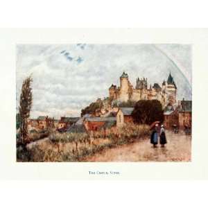  1906 Color Print Castle Vitre France Arthur George Bell 