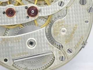   TOP GRADE 21 JEWEL 43MM (16S) AGASSIZ RR GRADE MOVEMENT & DIAL  