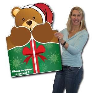  2x3 Giant Bear Hug Merry Christmas Greeting Card, W 