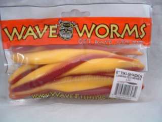 Wave Worms TIKI SHADICK 6 LSU TACKLE WORMS JIGS W16  