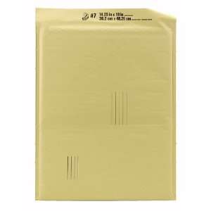 Duck Brand Bubble Wrap Protective Mailers, ID Kraft, #7   14.25x 19 
