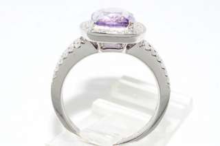 10000 3.40CT AGL CERTIFIED GRAYISH PINKISH PURPLE SAPPHIRE & DIAMOND 