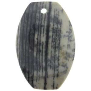 Pendants   Indian Picture Jasper With 4mm Hole Barrel   52mm Height 