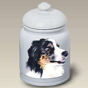 Australian Shepherd Dog Cookie Jar by Barbara Van Vliet