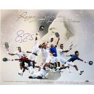  Roger Federer   Grand Slam Victories Collage   Autographed 