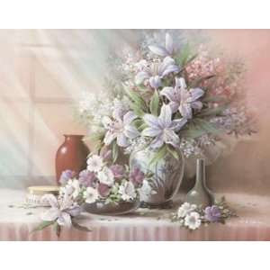  Lilac And Lilies by T.C. Chiu 28x22