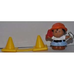 Little People Construction Worker & Yellow Cones (2001)   Replacement 