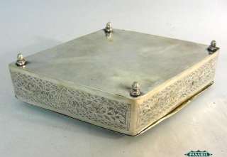 Persian Silver Rhombus Jewelry Box / Casket Iran Ca1900  