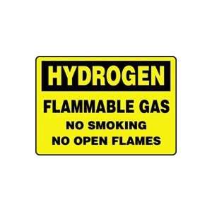 HYDROGEN FLAMMABLE GAS NO SMOKING NO OPEN FLAMES 10 x 14 