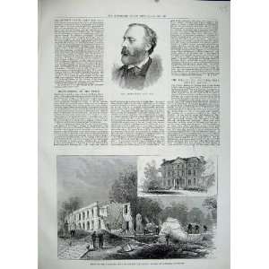  1883 Andrew Clarke Bart Fire Lunatic Asylum Middlesex 