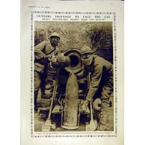  French Artillery Masks Helmets Gas Ww1 Military 1916