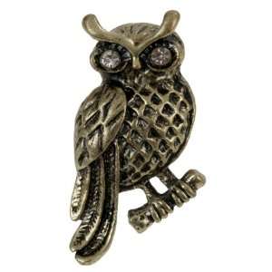 Vintage Owl inspired Finger Ring with Antique Gold Finish and American 