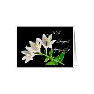  Flowers Sympathy Card, Hosta Blooms Card Health 