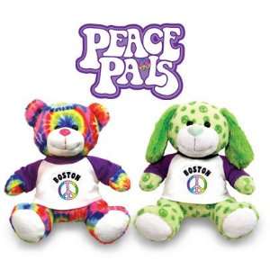  California Peace Pals green PUPPY or tie dyed TEDDY bear Toys & Games