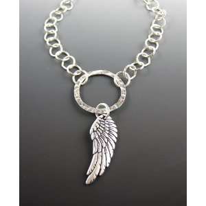    Silver Angel Wing Necklace   Sterling Angel Pendant Jewelry