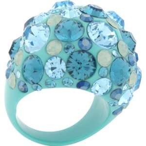 Angelique De Paris Confetti Ring with Swarovski Crystals in Blueberry 