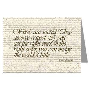 Quotes   Words are Sacred Greeting Cards Package Family Greeting Cards 