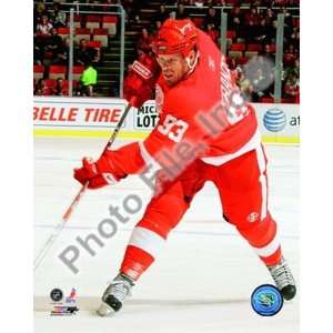  Johan Franzen 2008 09 Home Action Finest LAMINATED Print 