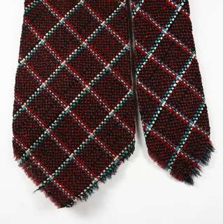 VTG EL DENVER SKINNY 50s/60s WOOL PLAID TIE/NECKTIE  