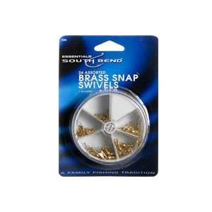   Fishing Lures Brass Snap Swivels Assorted (24 Pack) 