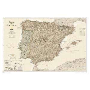   Maps RE01020466 Spain and Portugal Executive Tubed Toys & Games