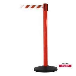 Red Post Safety Barrier, 7.5ft, No Entry Belt Everything 