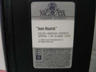Tom Thumb VHS Russ Tamblyn, Alan Young, Terry Thomas 027616043030 