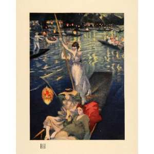   River Women England Oil Paint   Original Color Print