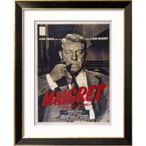  Jean Gabin French Actor as Maigret on a Poster Advertising 