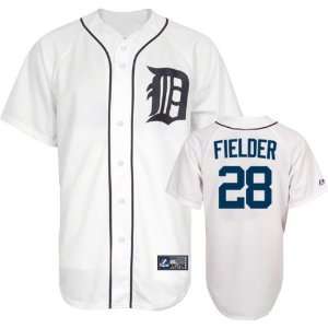  MLB Mens Detroit Tigers Prince Fielder White Home Short 