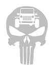 Punisher Skull Vinyl Decal 4wd 4x4 Marvel Sticker fits Jeep cj yj tj 