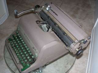 Vintage Royal Typewriter With Green Keys  