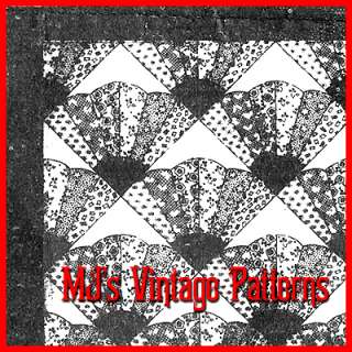 Vintage Mail Order Quilt Pattern ~ Grandmothers Fan  