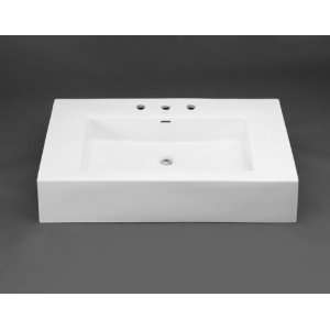 RonBow 217737 1 WH White 37 Ceramic Vanity Top with Integrated Sink 