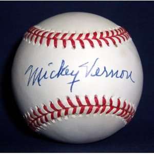  Mickey Vernon Autographed / Baseball