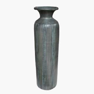   Jardiniere   Bottle   Vertical Stripe   Antique Bronze