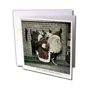 the Past Vintage Stereoview   Here Comes Santa Claus   Greeting Cards 