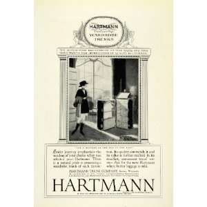  1924 Ad Hartmann Travel Wardrobe Trunks Luggage Baggage 