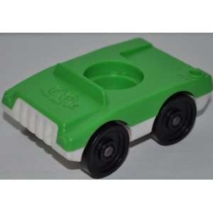 Vintage Little People Green & White Car (Peg Style)   Replacement 