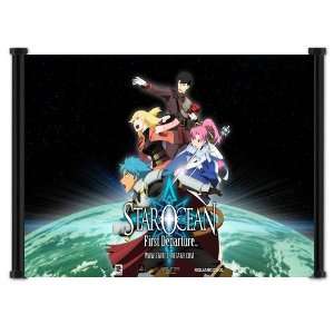  Star Ocean First Departure Game Fabric Wall Scroll Poster 