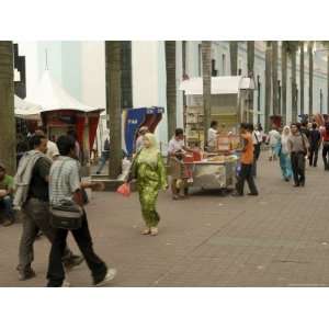  Pedestrians and Foodstalls Opposite Central Market, Kuala 