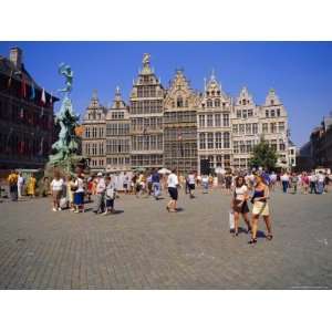  Restored Guildhouses, and the Brabo Fountain, Grote Markt, Antwerp 