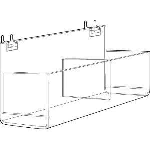  Acrylic PEGBOARD DBL BIN 15.25 X 4.5 X 4.5 Office 