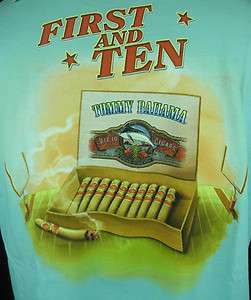   Bahama First and Ten Tee Viejo Cigars T Shirt Sea Frost Small S  