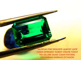 NO OIL EMERALD OF THIS WORLD, COLOMBIAN MINED 