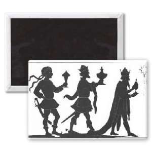 Silhouette of the Three Kings by English   3x2 inch Fridge Magnet 