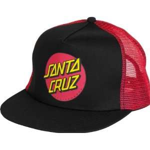   Dot Mesh Hat Adjustable Black Red Skate Hats