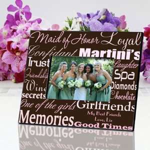  Maid of Honor Frame   Pink Brown